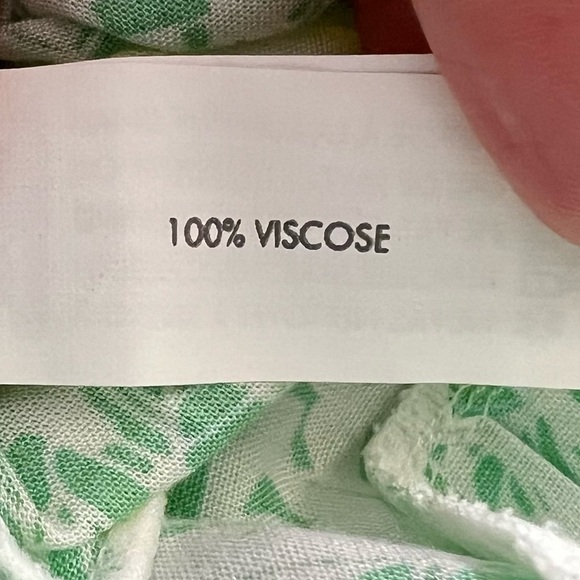 Poupette St Barth Della Floral Mini Dress Green Yellow Size S - Picture 14 of 14